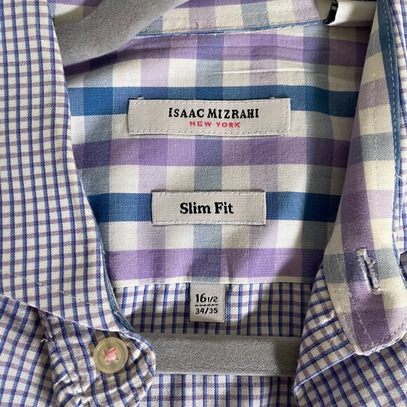 Set of 3 Men's 34/35 Isaac Mizrahi Long Sleeve Button Down Dress Shirts - Picture 2 of 16